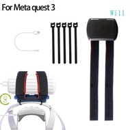 Will Headband Battery Back Clip Holder for Meta Quest 3 VR Comfortable Protective Strap for Meta Quest 3 VR Accessories