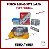 YAMAHA FZ150 Y15ZR PISTON AND PISTON RING SETS JAPAN STD/025/050/075/100 FULL SET