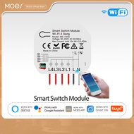 (3Days Arrive)MOES Mini DIY WiFi Smart Light Switch 4 Gang 1/2 Way Module Smart Life/Tuya App Wirele