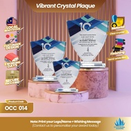OCC 014 AWARD CRYSTAL PLAQUE