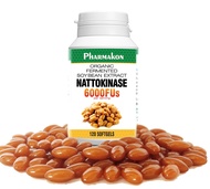 PHARMAKON Nattokinase, Bioavailable Soft Capsules, Organic Fermented Soybean Extract, 6000 FUs per S