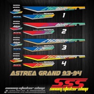 Striping list sticker Astrea Grand bulus 93/94 digital printing