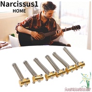 NARCISSUS 6pcs Brass Saddles Set​, Brass ​Electric Guitar Parts​ for ​Telecaster Saddles, ​Guitar Br