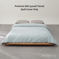 Premium 60S Lyocell Tencel Quilt Cover Only Simple Solid Color Duvet Cover High-Density Breathable C