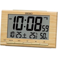 【Direct From Japan】Seiko Clock Alarm Clock Radio Digital Calendar Light Brown Wood Grain 91 x 148 x 