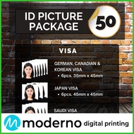 Ⅾ ▨ ⌛ ♍ ID Picture Package Set Passport ID Size Student ID Photo Printing Services