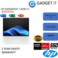 HP OmniBook 7 Aero 13.3  Next Gen AI Laptop 13-bg1034/BG1035AU(AMD Ryzen™ AI 7,16GB RAM.512SSD,AMD R
