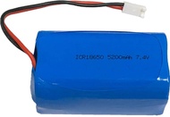 7.4V 5200mAh 4 Cell Lithium ion 18650 38.48Wh Rechange Battery Pack with 2 Pin MTA-100 Connectors