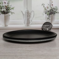 Melamine Stone 11 inch Oval Plate - Serving Plate - Cafe Plate - Restaurant Plate - Hotel Plate - Go