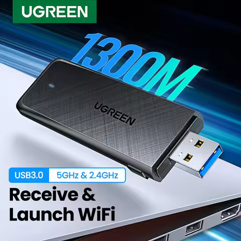 UGREEN AC1300 USB WiFi Adapter 5G&2.4G Dual Band USB3.0 WiFi Dongle for Desktop PC Windows USB Ether