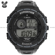 TIMEX TW4B24300 Men's Digital Watch Expedition Vibe Shock 50mm Resin Strap Black Grey *Original