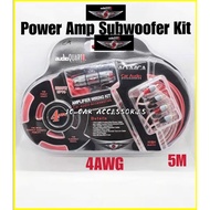 Audio Quart High Quality Power Amplifier Subwoofer Kit 4AWG 5 Meter