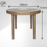 Jolly Plastic Anti Termite Big Round Rattan Indoor Outdoor Table