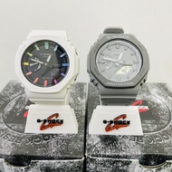 Original G-shock TMJ GA-2100 Custom Rainbow White Grey