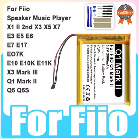 Replacement Battery For Fiio X1 II 2nd Gen X1 X3 X5 X7 FX1221,E3 E5 E6,EO7K,E7 E17,E10 E10K E11K,Q1