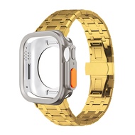 สายนาฬิกา เคส for Apple Watch Series 11 10 46mm 42mm สายนาฬิกาข้อมือ Stainless Steel Metal Bracelet