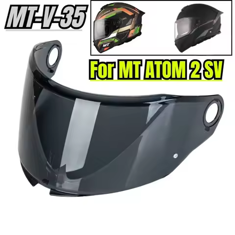 MT-V-35 Helmet Visor For MT ATOM 2 SV Helmet Lens Black Visors Base Windshield Replacement Accessori
