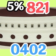 10pcs Chip resistor smd 821 820R 5% size 0402 1005 820ohm 820 ohm