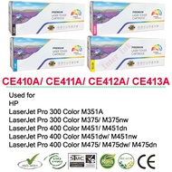 หมึกเทียบเท่า HP CE410A/ HP CE411A/ HP CE412A/ HP CE413A (305A) สีดำ/ สีฟ้า/ สีเหลือง/ สีแแดง Compat