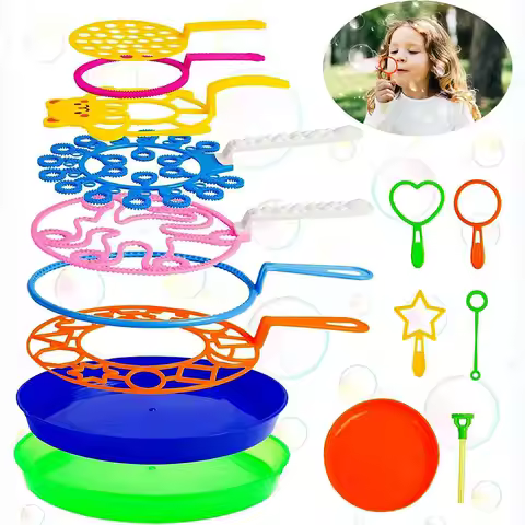 3/7Pcs Bubble Blowing Tools Soap Bubble Stick Set Bubble Blowing Toys Outdoor Kids Fun Toys Family I