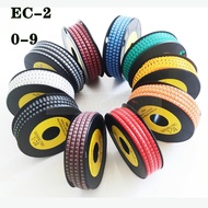Cable marker numbered EC-2 1000pcs Wire Marker Number 0 to 9 Cable Size 4sqmm yellow Colored PVC