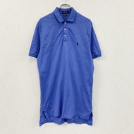 Polo Ralph Lauren彈性網眼短袖 Polo 衫，藍色，M 碼，古著