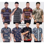 PRIA Men's batik Hem Short-Sleeved batik Hem Men's batik Hem Can Adult Men's batik