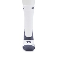 2XU Unisex Vectr Cushion Crew Socks White Grey || kaos kaki lari run