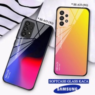Softcase Glass Kaca SAMSUNG A33(5G) A53(5G) - Casing hp SAMSUNG A33(5G) A53(5G) [ S35 ].