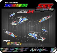 Ninja Stiker Striping Transparan Hologram Ninja R/SS Kawasaki Victor M