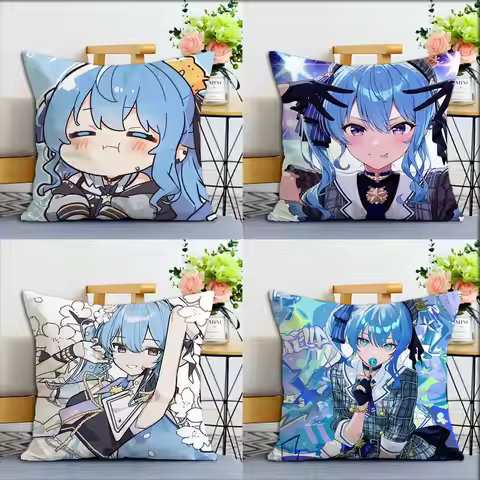 Hololive VTuber Kawaii Hoshimachi Suisei World Various Sizes Square Pillow Case For Car Home Bedcham