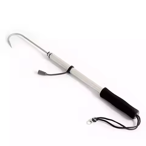 Stainless Steel Fishing Hook Telescopic Hook for Catching Fishing Rod Hook Aluminum Alloy Ice Fishin
