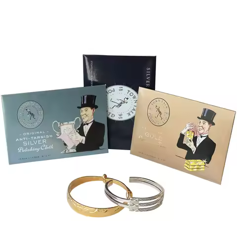 5pcs Jewelry Cleaning ANTI-TARN Polishing Cloth Buckskin Velvet Sterling Silver Gold Platinu Jewelle