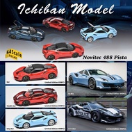 Ichiban Model 1/64 Ferrari 488 Pista Diecast Car Model Alloy Simulation Collection Toy Gift For Boys