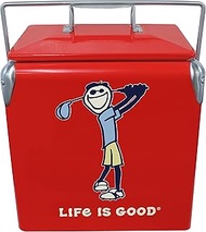 Leigh Country LG 97069 14 qt. Portable Life is Good-Jake Golfing Cooler, Red