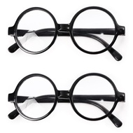 VIGUEUR 2PCS Round Wizard Glasses - Wizard Costume Plastic Glasses For Dress Up