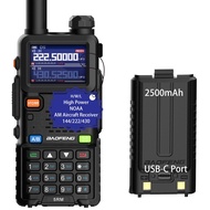 5RM Ham Radio Handheld (Upgraded of UV-5R) Walkie Talkies Long Range NOAA Weather Receiver High Powe