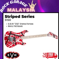 EVH Striped Series 5150 Electric Guitar, Maple FB, Red Black White Stripes