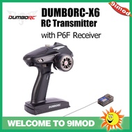 DUMBORC X6 Transmitter+ P6F Receiver 6CH 2.4G Mixed Mode RC Transmitter with X6F Receiver for RC Car