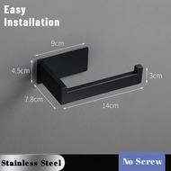 Stainless Steel Hygienic No Drill Toilet Paper Holder Wall Mounted for Bathroom Kitchen Tissue Roll 