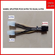 Kabel PCIE 2x 6-Pin Female to 8-Pin Male VGA GPU Riser Cable Splitter