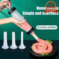 [3-5 Days Arrive]Home Kitchen Sausage Press | Manual Meat Stuffer with 3 Sizes Nozzles, 1lb Capacity