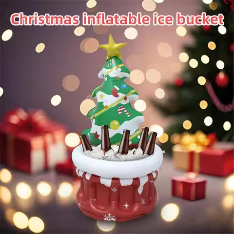 Beverage Cooling Ice Bar Outdoor Beverage Storage Inflatable Holiday Ice Bucket Christmas Decoration