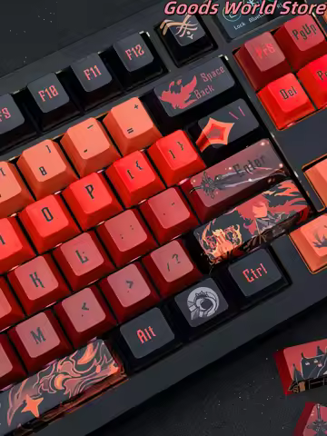 In stock Diluc keycap Game Genshin Impact Mechanical Keyboard keycap Diluc Cosplay Costume Anime Hal