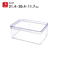 boxbox No.885 L (No Holes) Size 21.4 x 30.4 x 11.7 Cm. Multipurpose Clear Plastic Box Storage Access