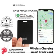 Wireless Charging Smart Track Card Works with Apple Find My Wallet Tracker Phone Finder Mini Locator