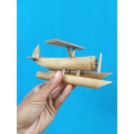 Miniature airplane toy, airplane toy collection made of bamboo