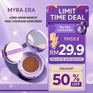 MYRA ERA Bedak Cushion 3-in-1 Cushion Foundation SPF50+ High Coverage Full Coverage 12H Long Wear Sk