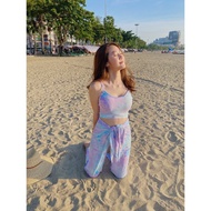 OCT2301 Set Tie Dye Pastel Color Waist Pants ️Ask Stock First Every Time ️
