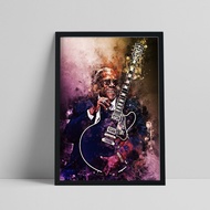 American Singer BB King Poster Blues Musician Guitarist Wall Picture Rock Music Lover Collect Prints